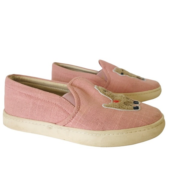 Soludos Dusty Pink Llama Slip On‎ Sneakers Shoes 8 - Picture 2 of 9